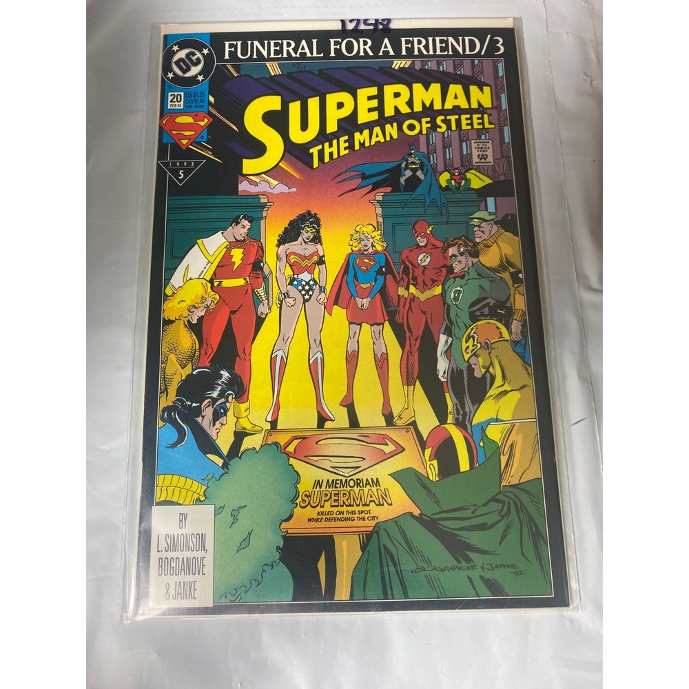Superman The Man of Steel 20 DC Comics 1993 Funeral for a Friend Part 3 Simonson